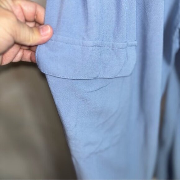 Miss Posh Blue Women's Jumpsuit XL Sleeveless Drawstring Waist Pockets Cargo - Picture 6 of 9